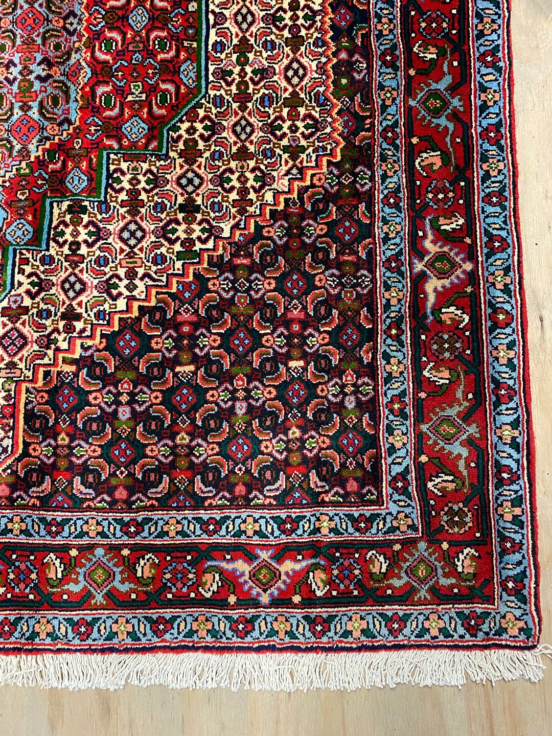 1.4x1.3M Kurdish Senneh Bijar Rug - Image 4