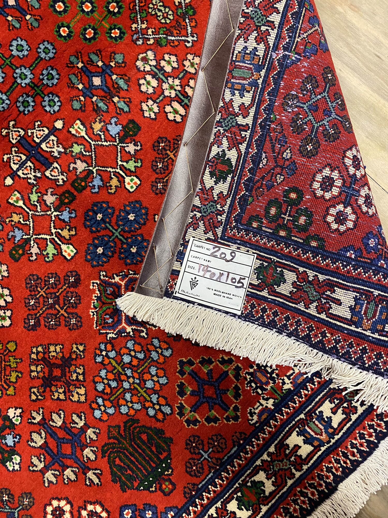 1.4x1M Persian Joshaghan Rug - Image 2