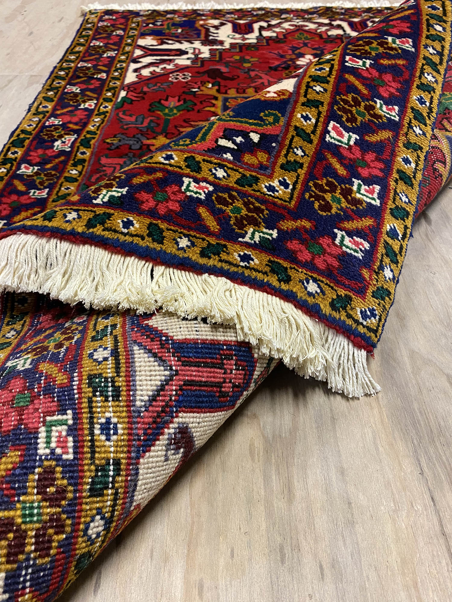 1.4x1M Rare Heriz Persian Rug - Image 4