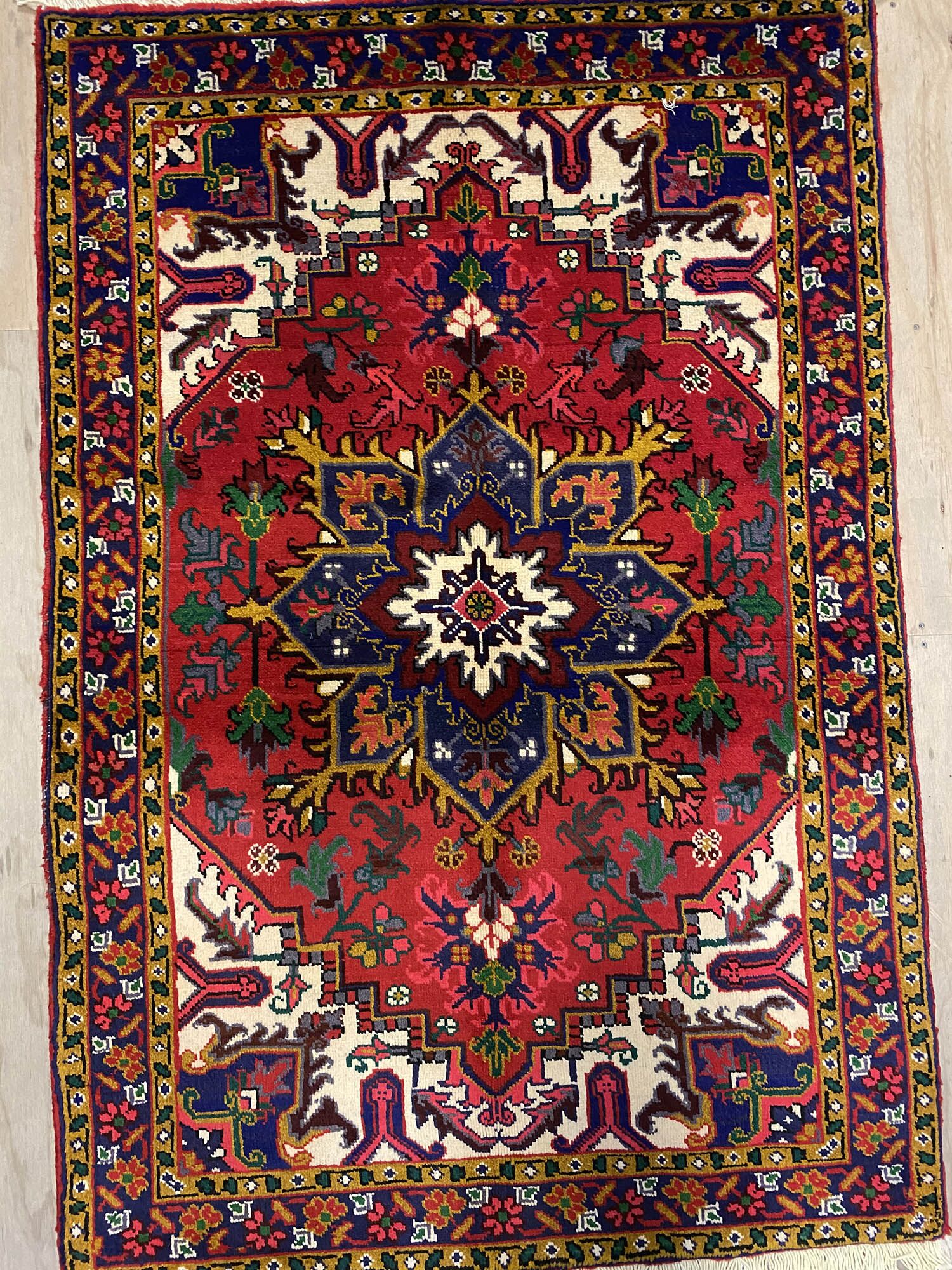 1.5x1M Rare Heriz Persian Rug