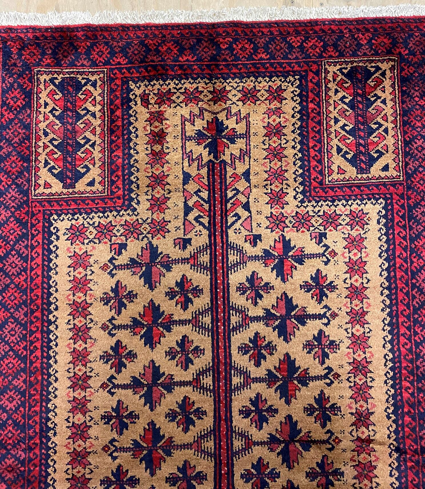 1.7x1M Antique Prayer Rug (Balouchi) 80years Old