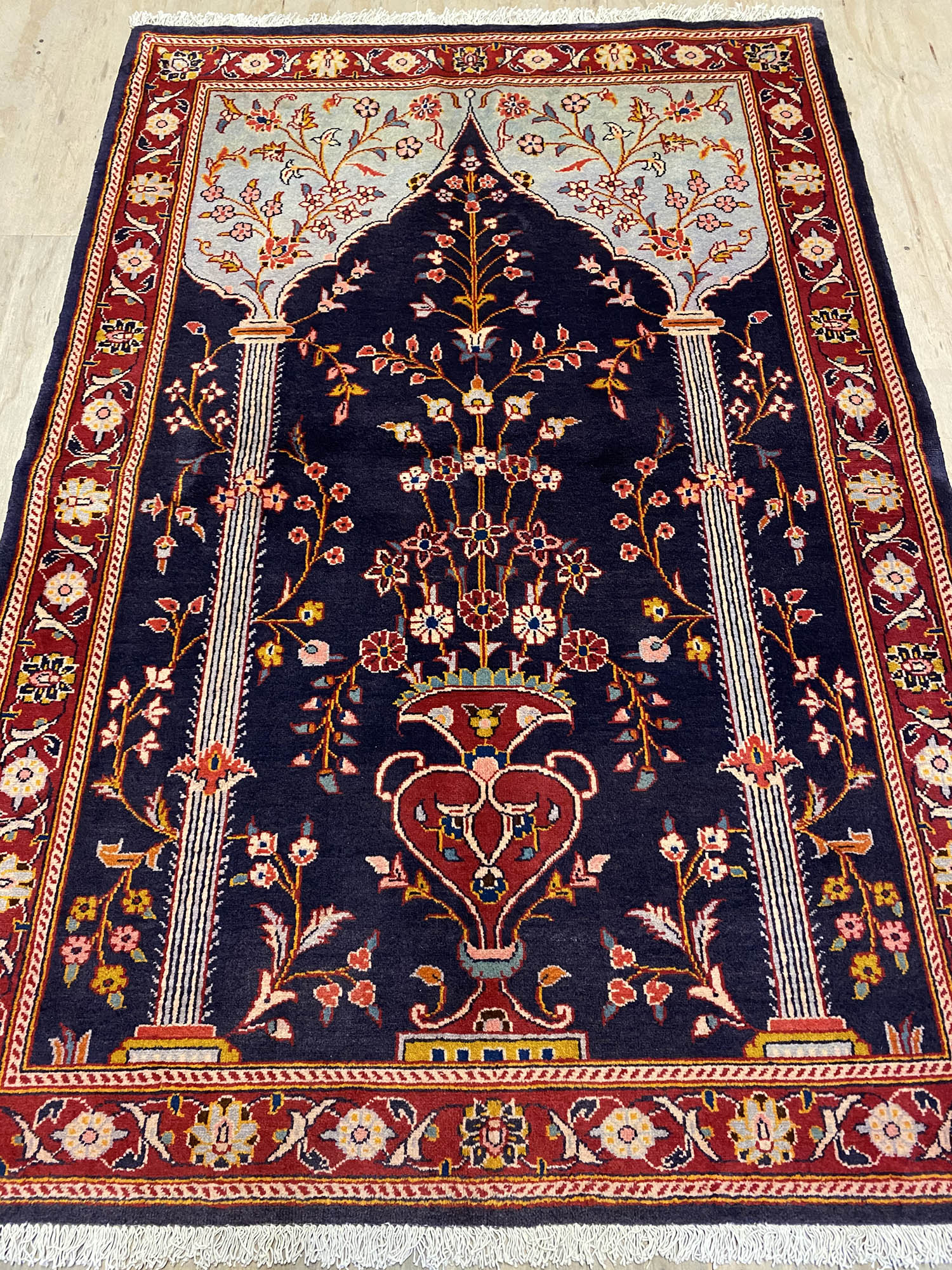 1.5x1.1M Tree Of Life Persian Rug - Image 6