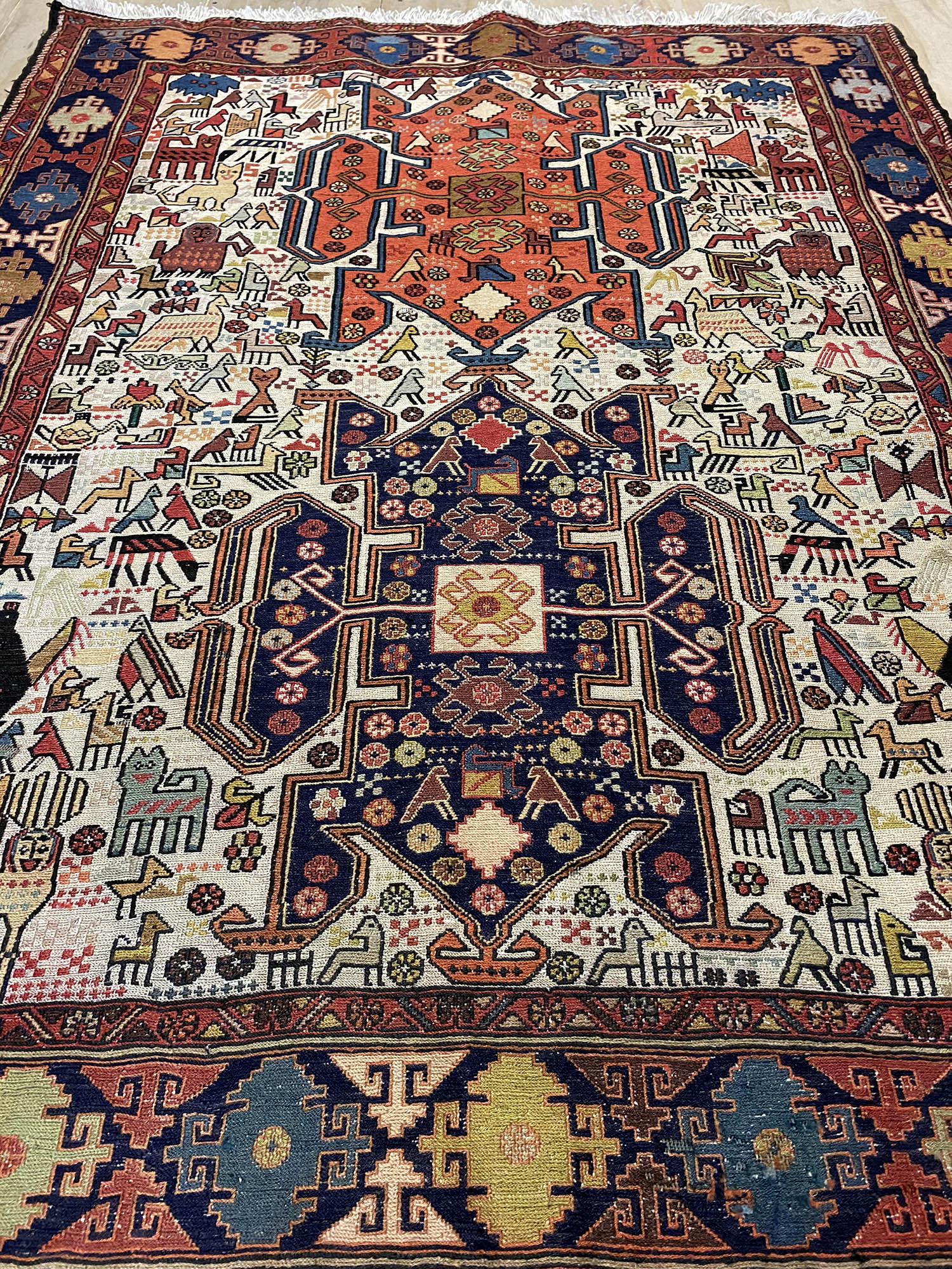 1.6x1.2M Persian Ardebil Sumak Kilim Rug - Image 2