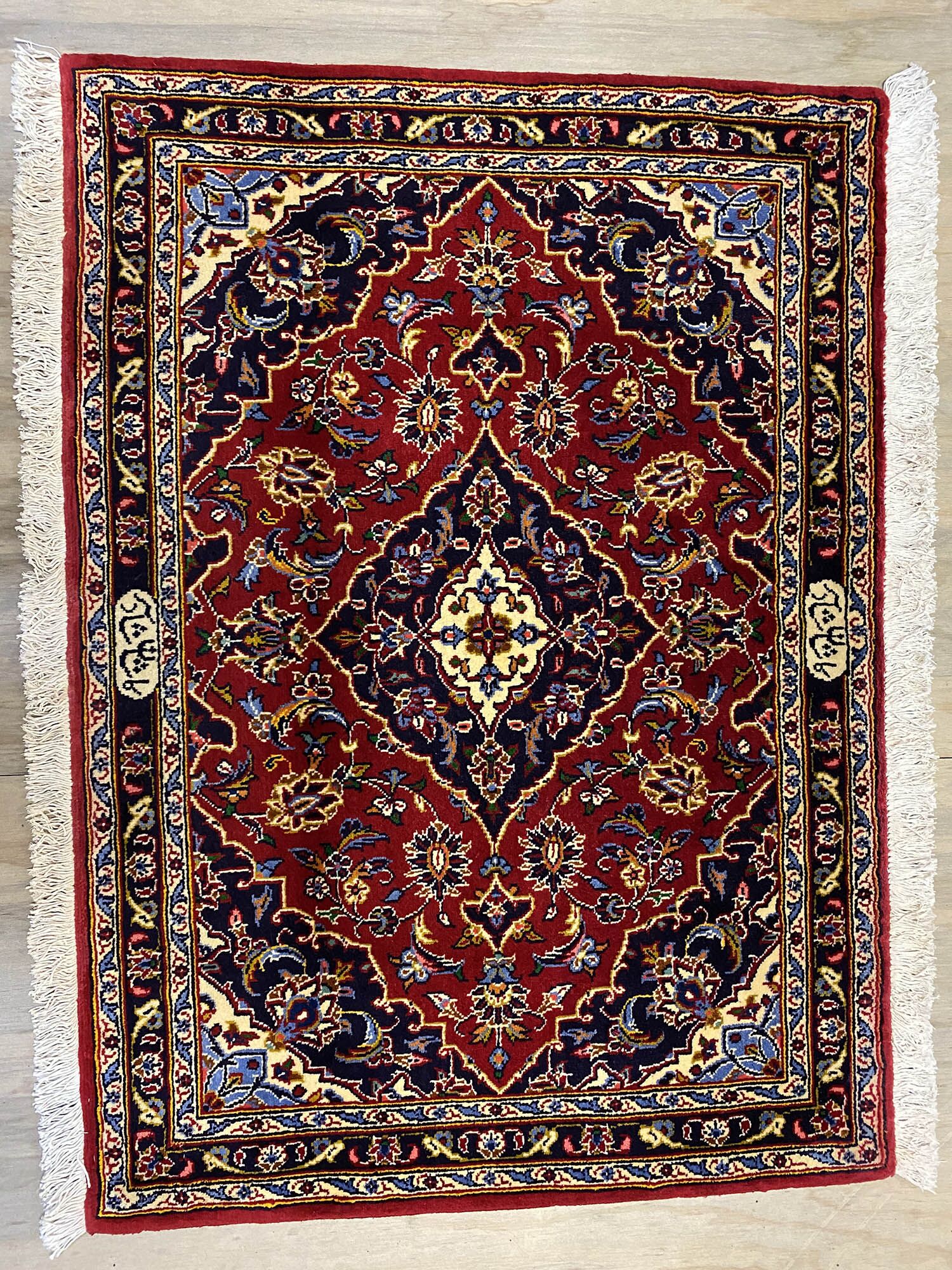 1x0.7M Royal Signed Kashan Persian Rug - Image 3