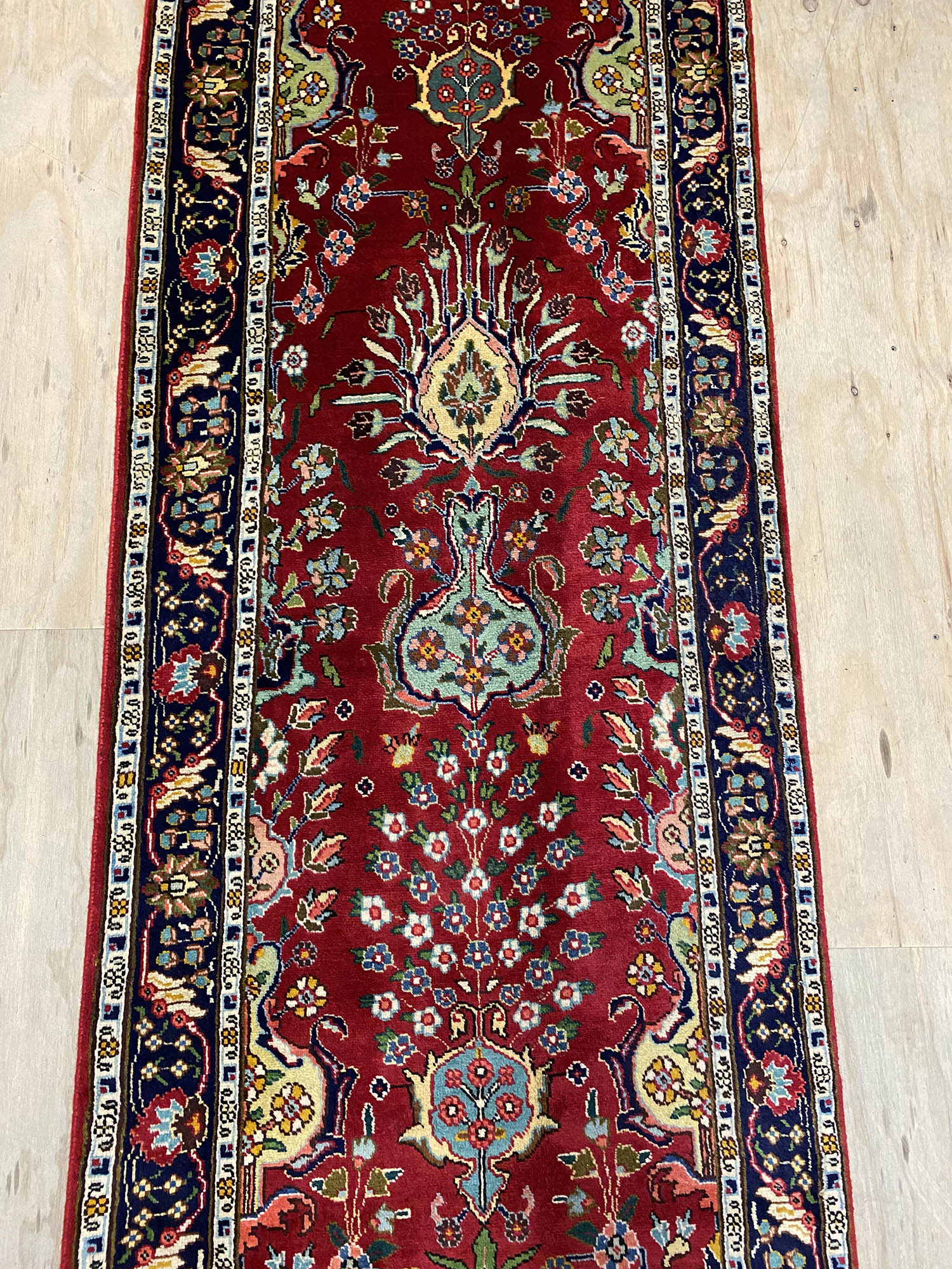 4.8M Vase Design Tabriz Persian Runner