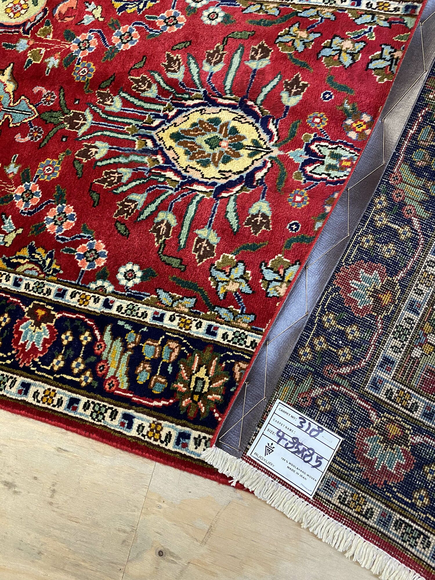 4.8M Vase Design Tabriz Persian Runner - Image 6