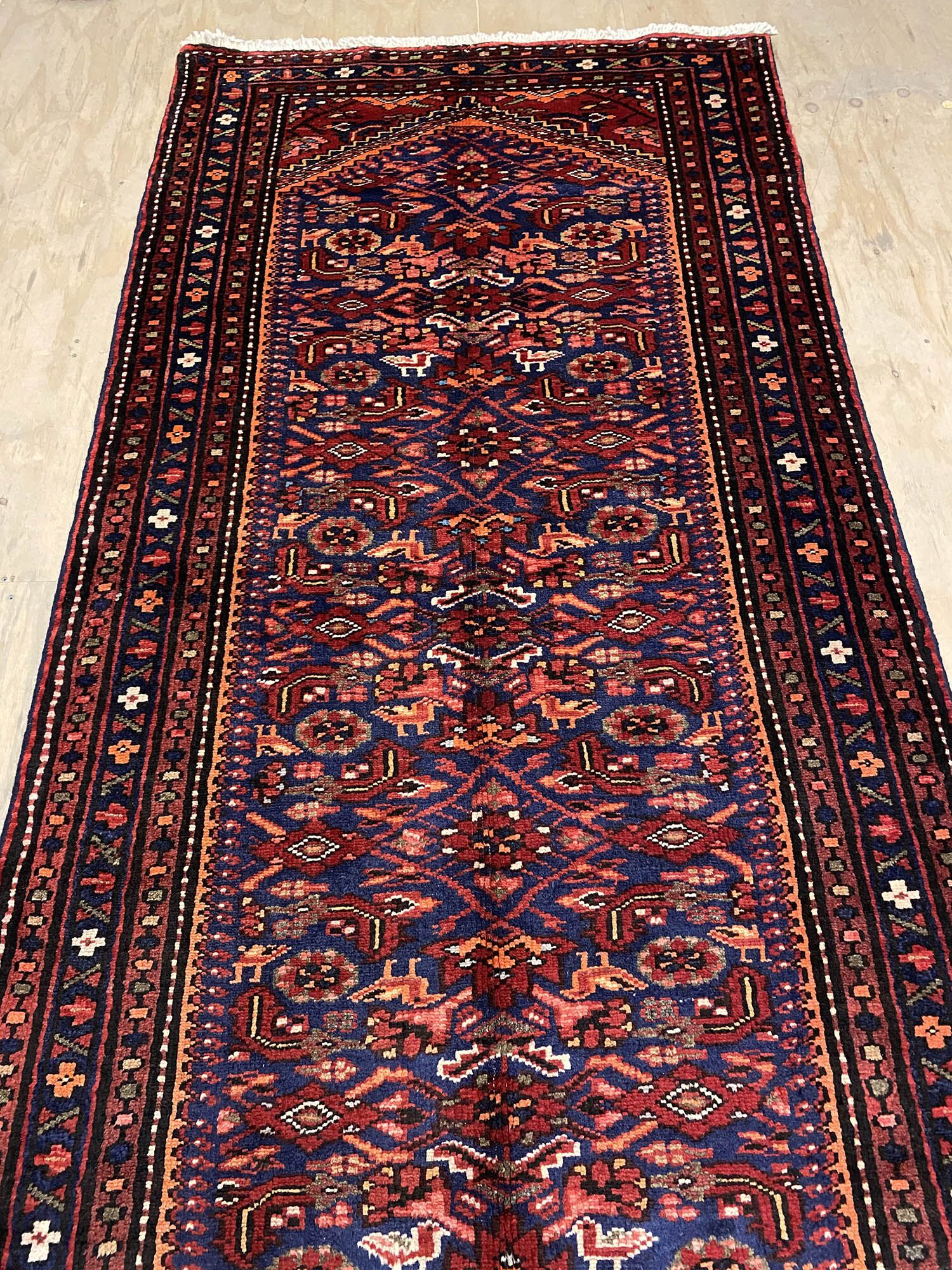 3M Antique Hamedan Persian Runner - Image 8