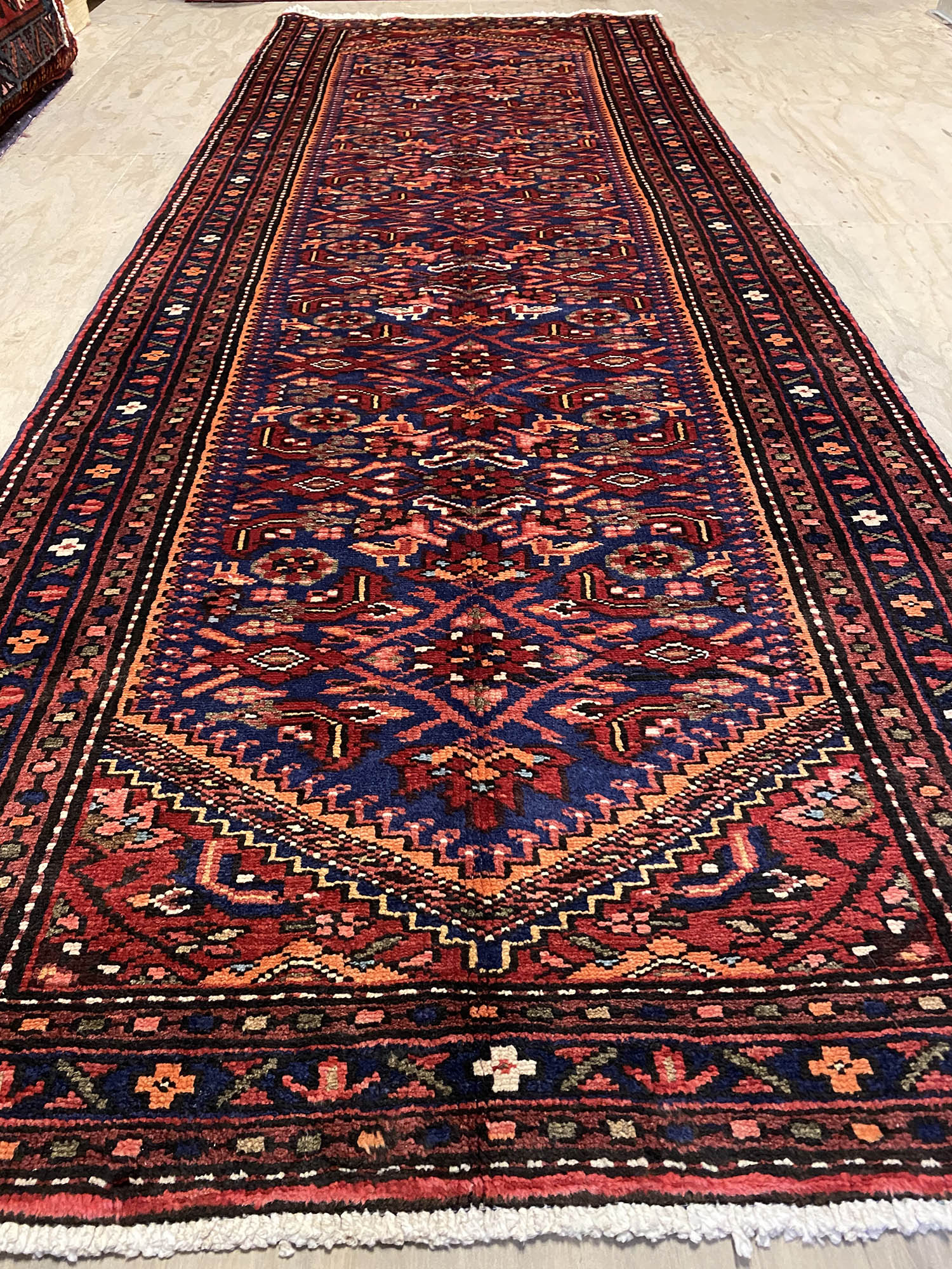 3M Antique Hamedan Persian Runner