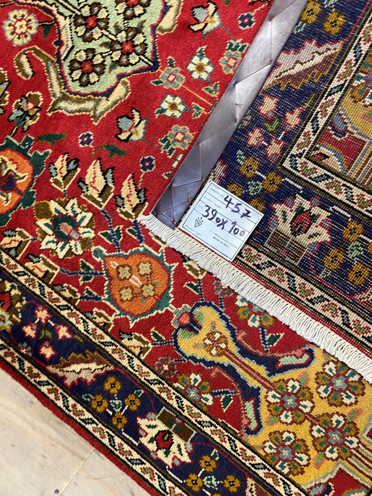4M Vase Design Tabriz Persian Runner - Image 6