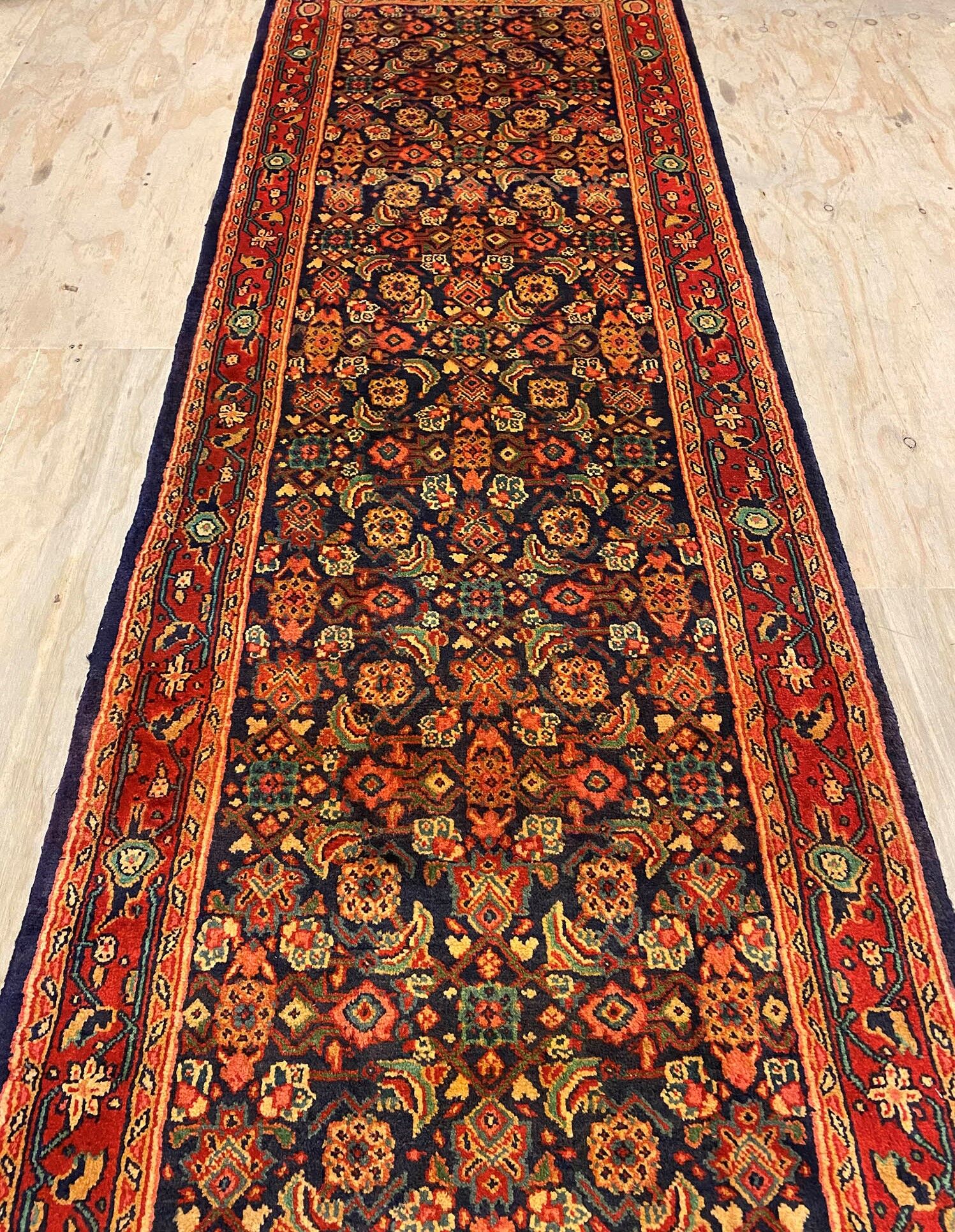 ANTIQUE 4M Handmade Hamedan Runner(45Years Old) - Image 2