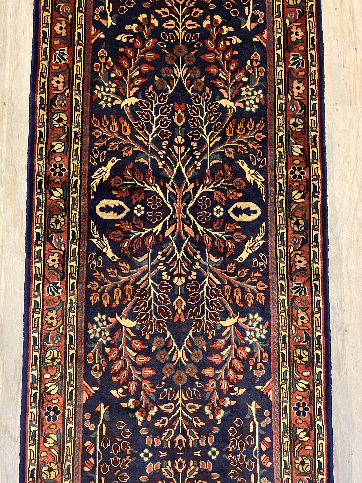4.1M Long Tribal Handmade Hamedan Runner