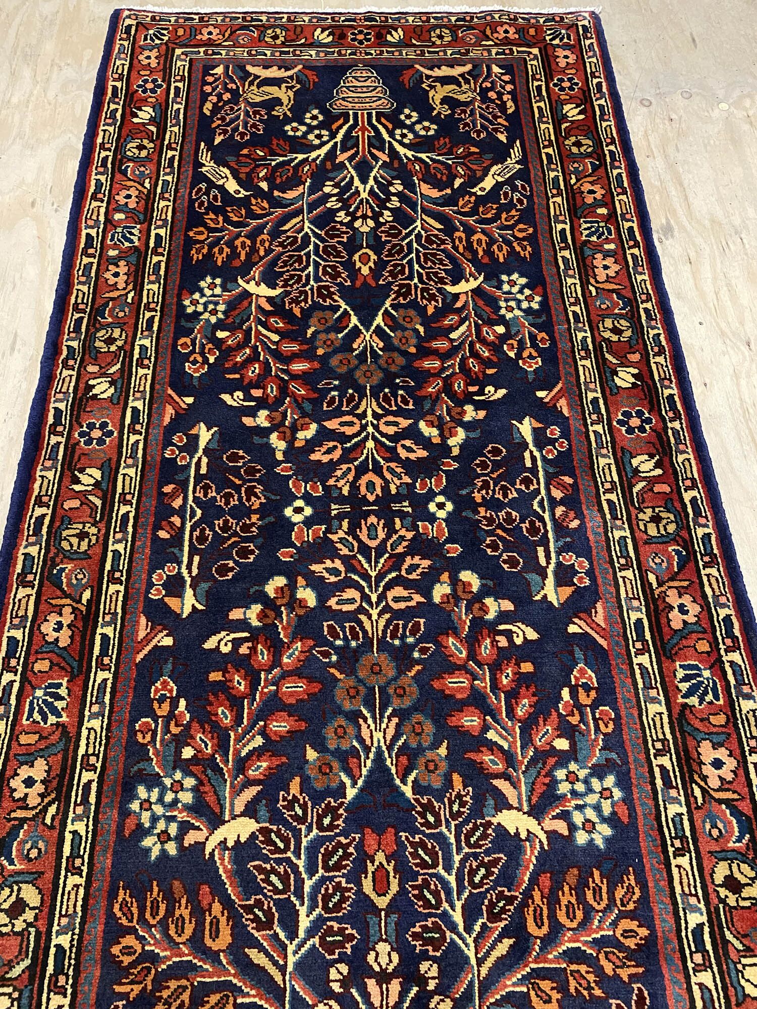 4.1M Long Tribal Handmade Hamedan Runner - Image 3