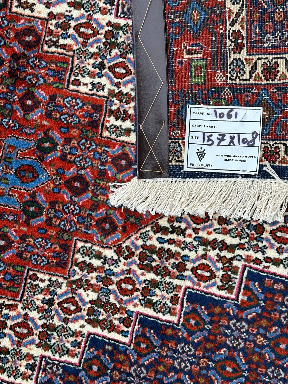 1.6x1M Kurdish Senneh Bijar Rug - Image 9