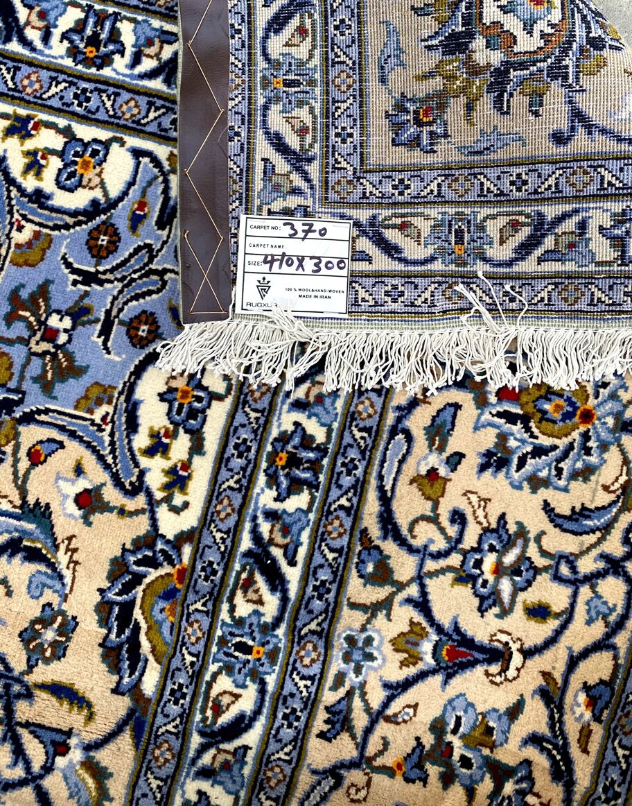 4x3M Signed Pistachio Tone Persian Kashan - Image 8