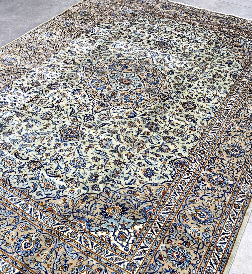 4x3M Pistachio Tone Persian Kashan - Image 2