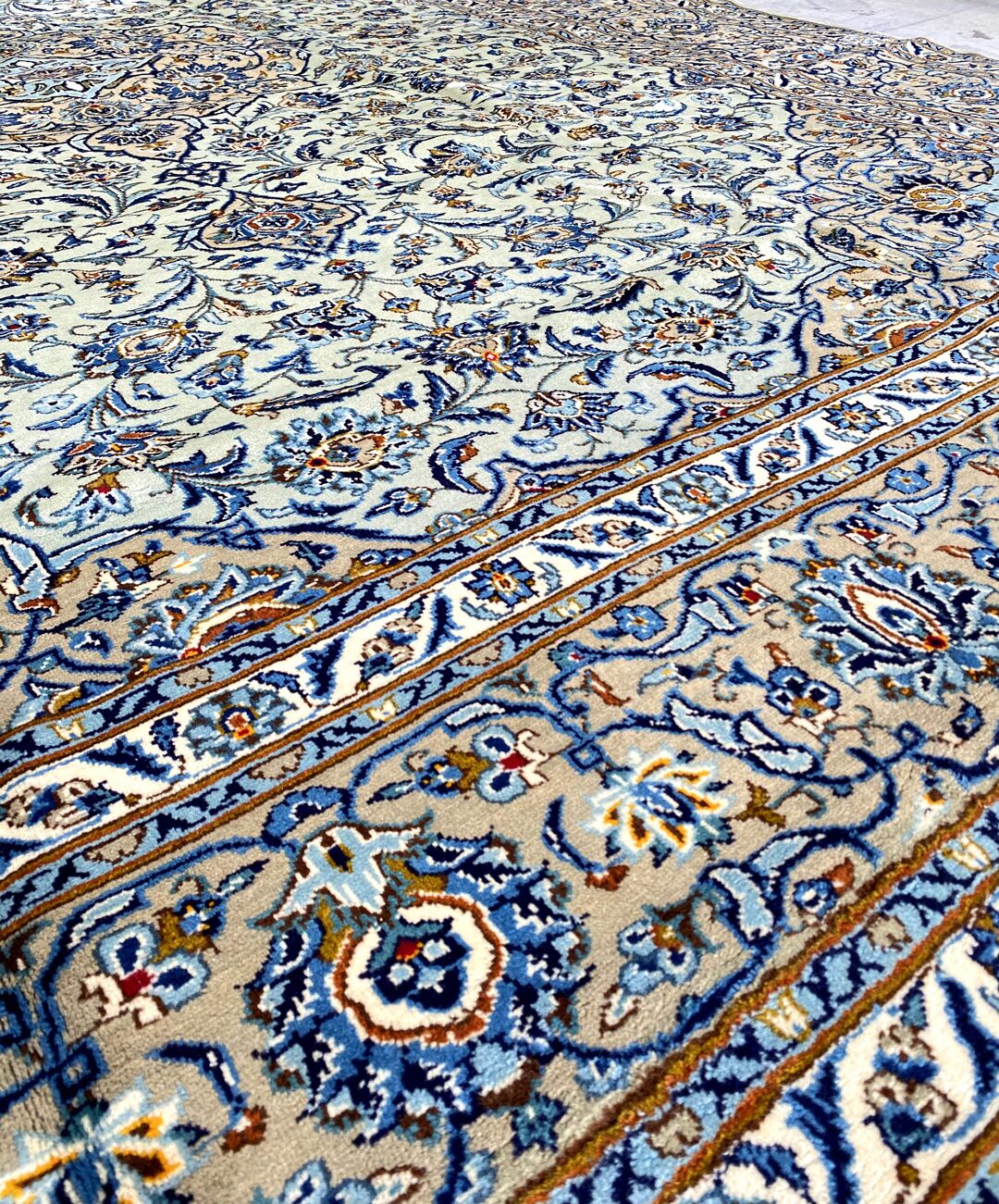 4x3M Pistachio Tone Persian Kashan - Image 6