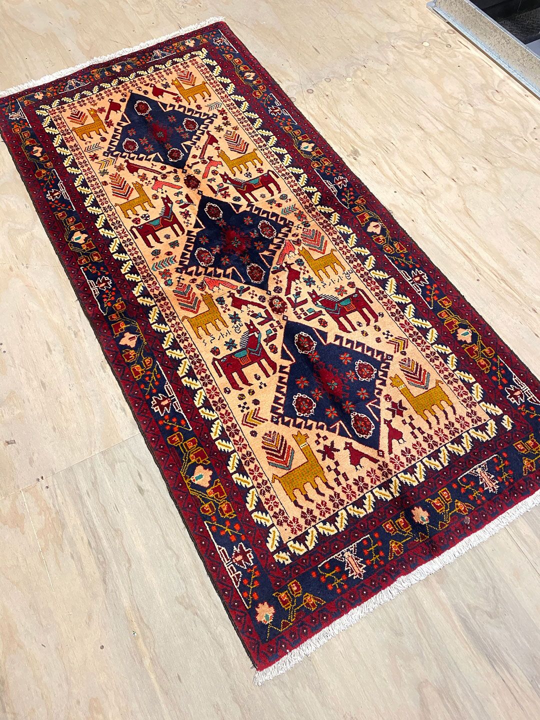 2x1M Pictorial Hamedan Persian Runner - Image 2