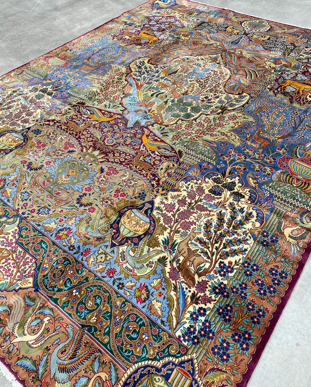 4x3M Pictorial Garden Of Eden Kashmar Rug - Image 2