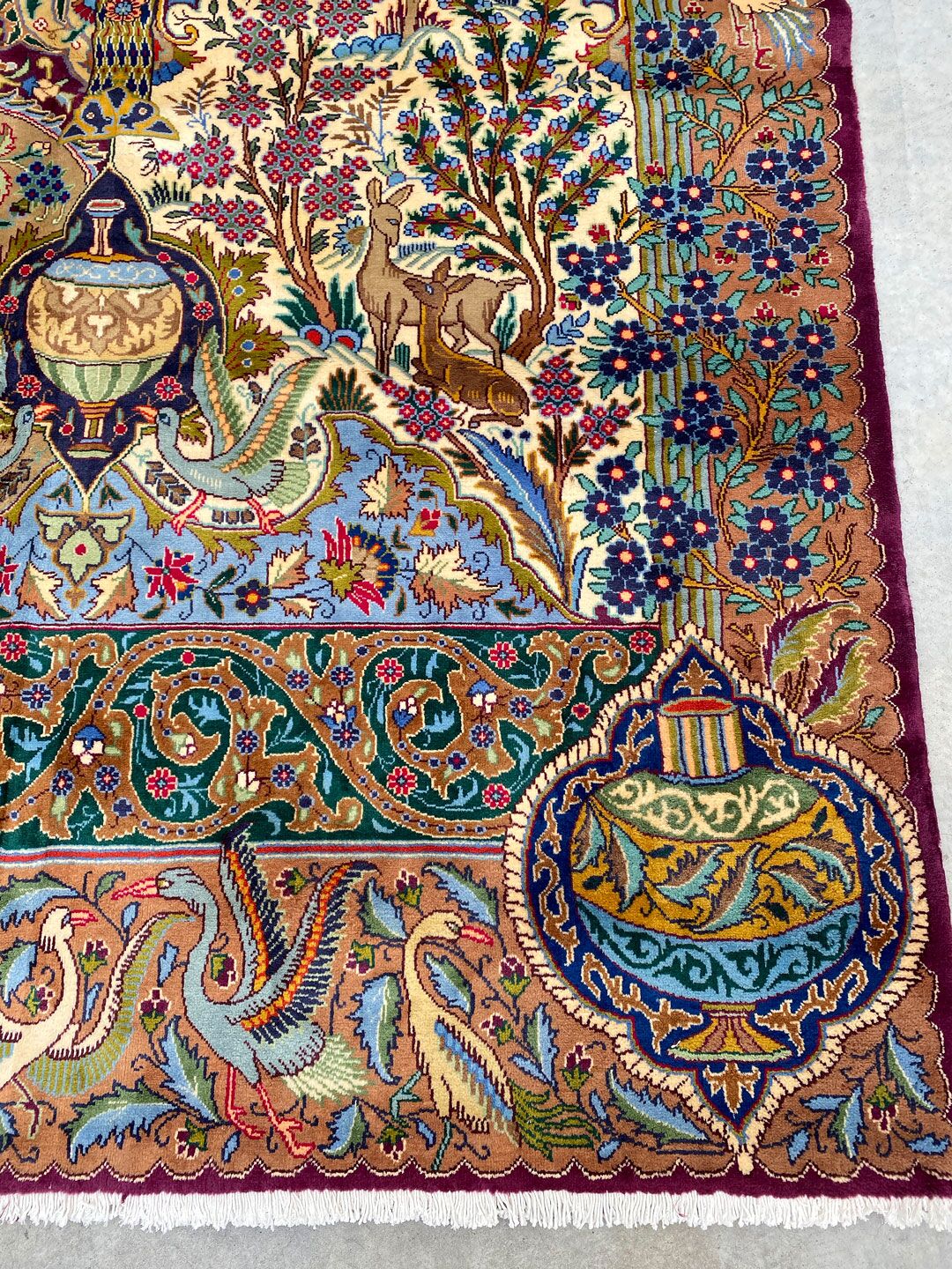 4x3M Pictorial Garden Of Eden Kashmar Rug - Image 3