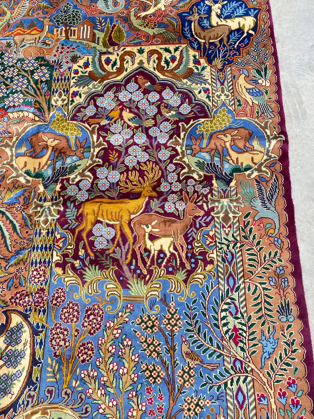 4x3M Pictorial Garden Of Eden Kashmar Rug - Image 10