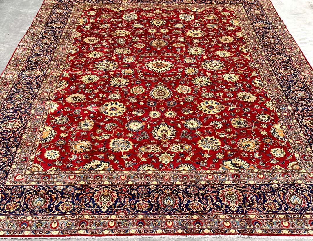 4.2x3M Antique Afshan Kashan Rug - Image 6