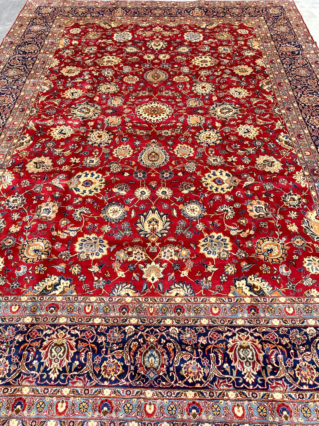 4.2x3M Antique Afshan Kashan Rug
