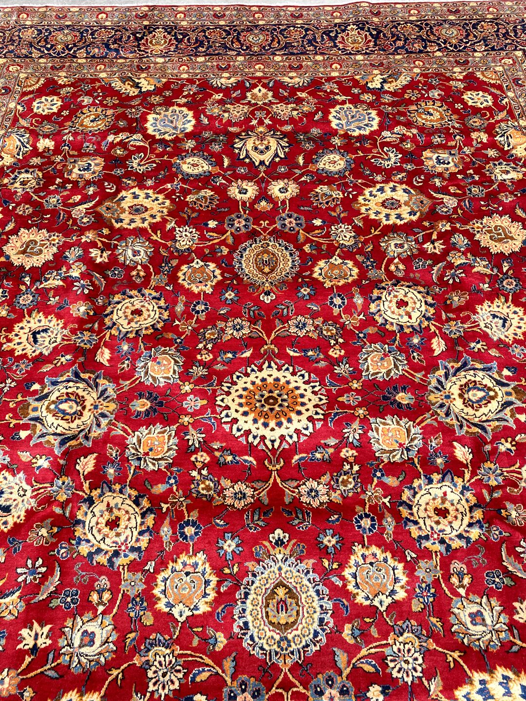 4.2x3M Antique Afshan Kashan Rug - Image 3