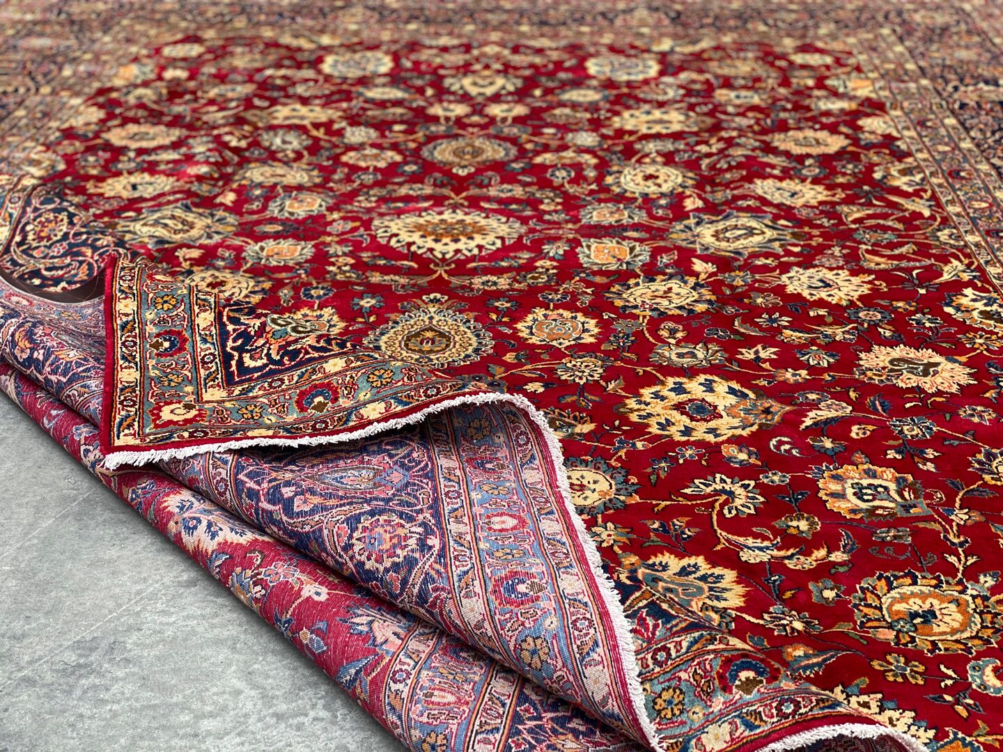 4.2x3M Antique Afshan Kashan Rug - Image 7