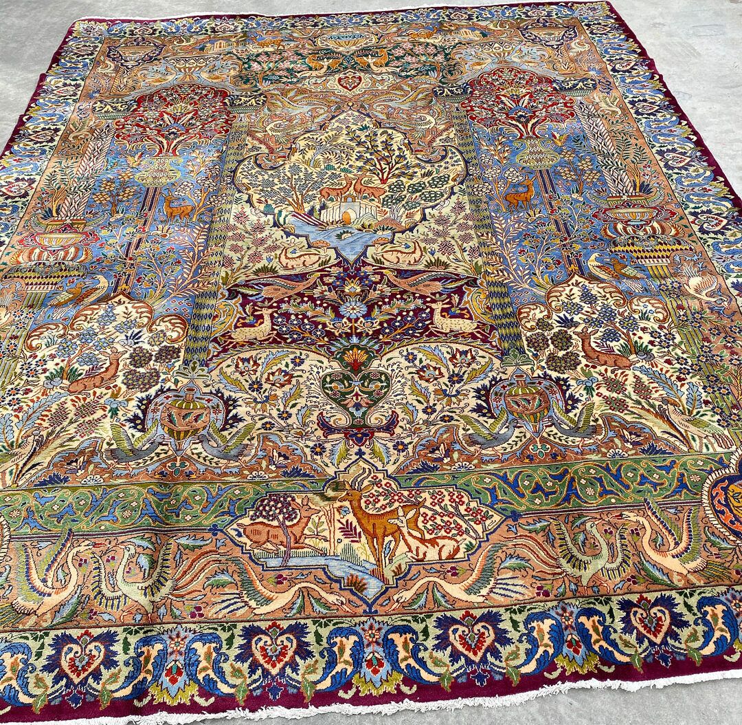 Pictorial Garden Of Eden Kashmar Rug - Image 4