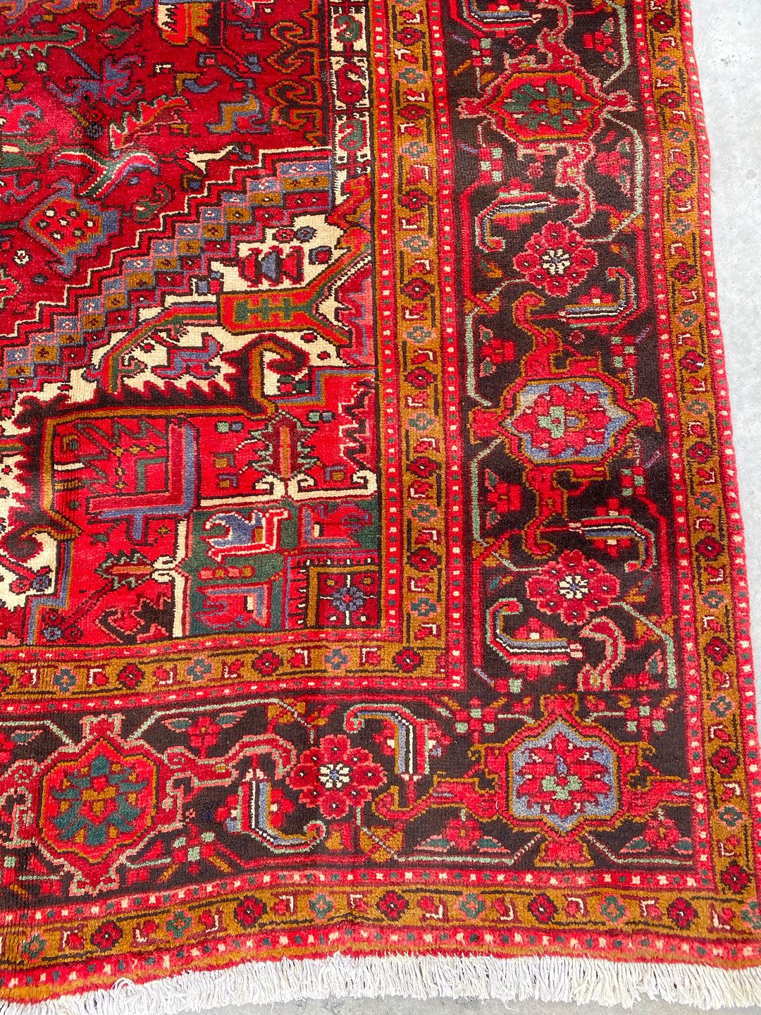 3.4x2.5M Fine Heriz Persian Rug - Image 3