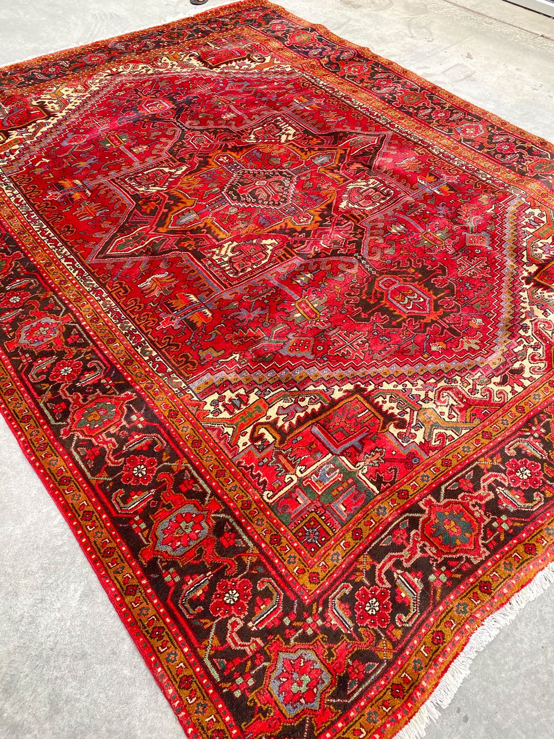 3.4x2.5M Fine Heriz Persian Rug - Image 8