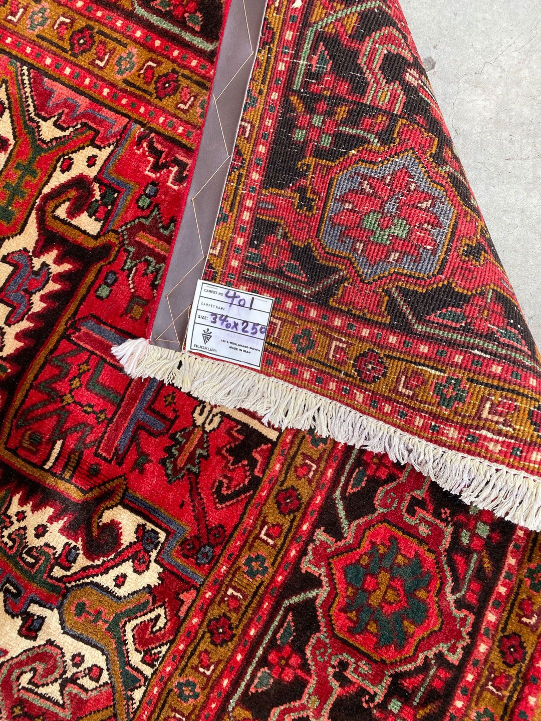 3.4x2.5M Fine Heriz Persian Rug - Image 9