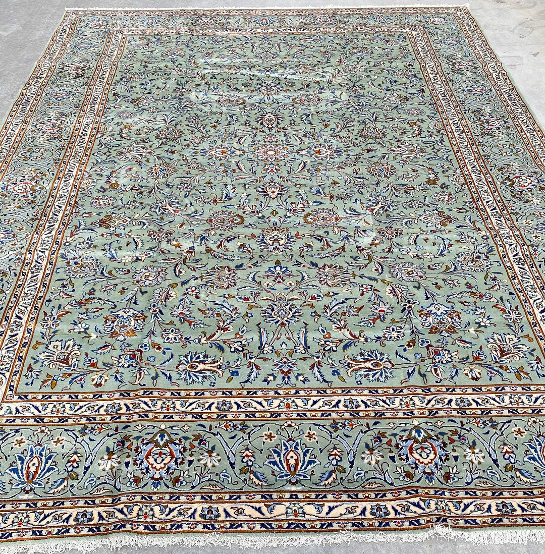 4x3M Pistachio Tone Persian Kashan - Image 3