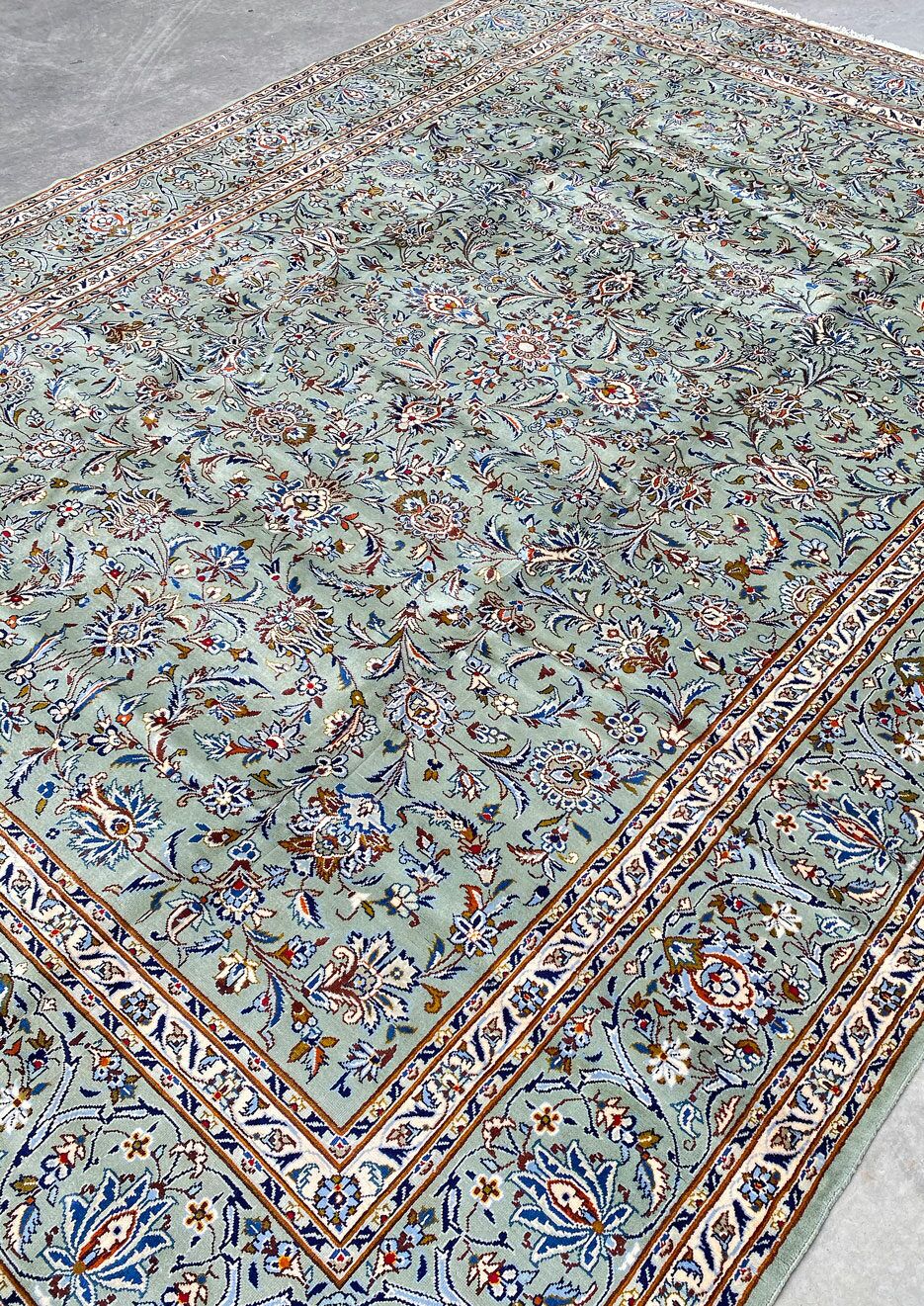 4x3M Pistachio Tone Persian Kashan - Image 2