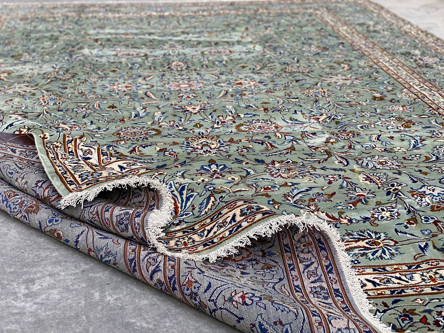 4x3M Pistachio Tone Persian Kashan - Image 7