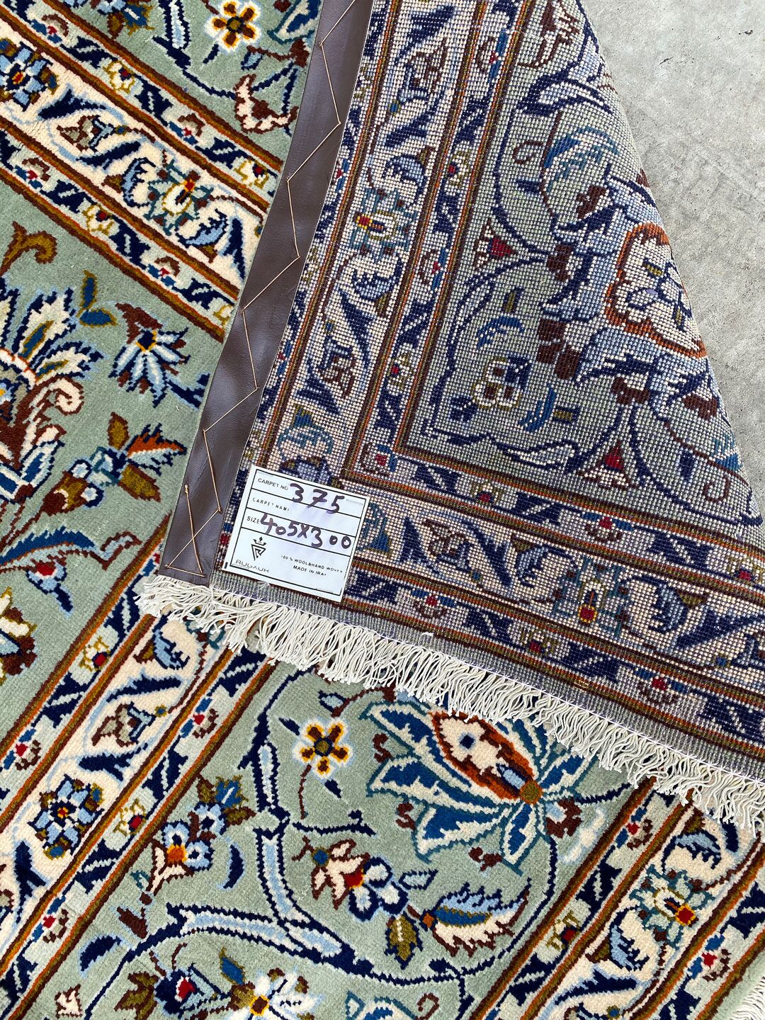 4x3M Pistachio Tone Persian Kashan - Image 8