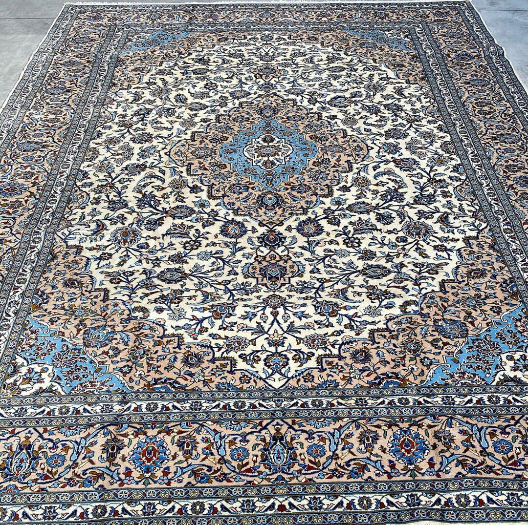 4x3M Beige Persian Kashan