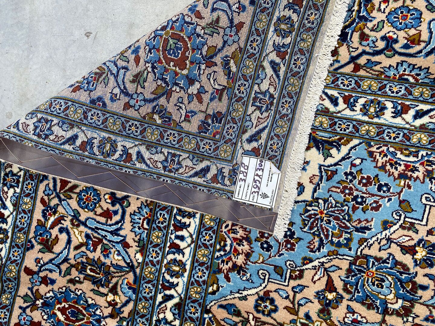4x3M Beige Persian Kashan - Image 10
