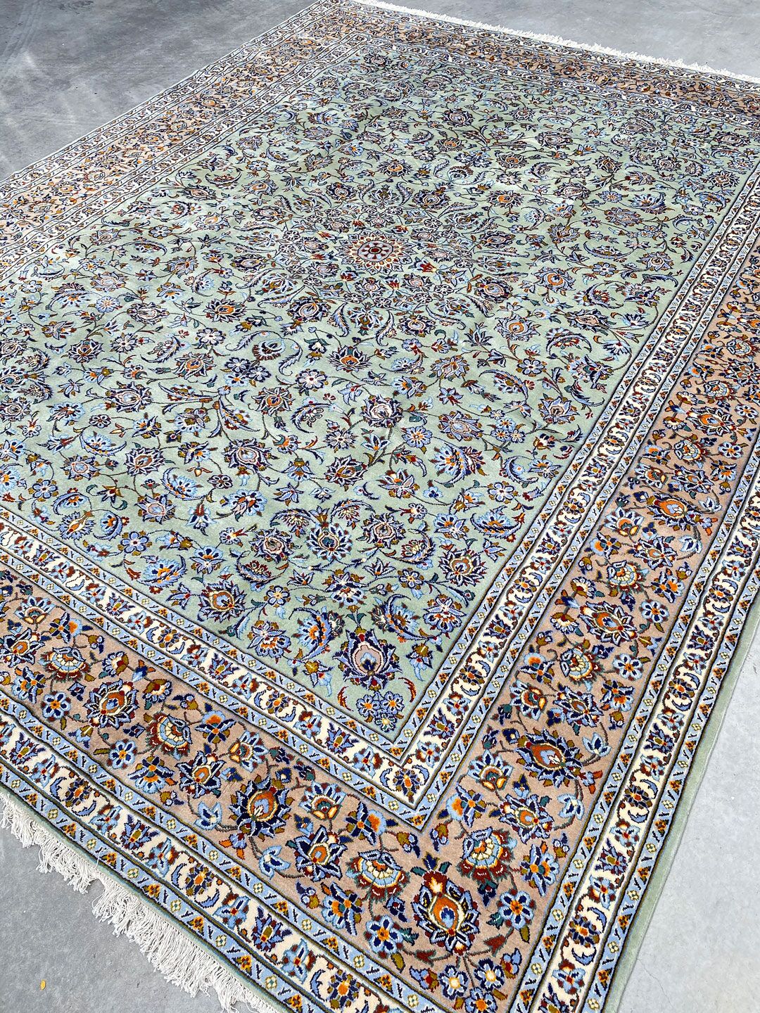 4x3M Pistachio Tone Persian Kashan - Image 2
