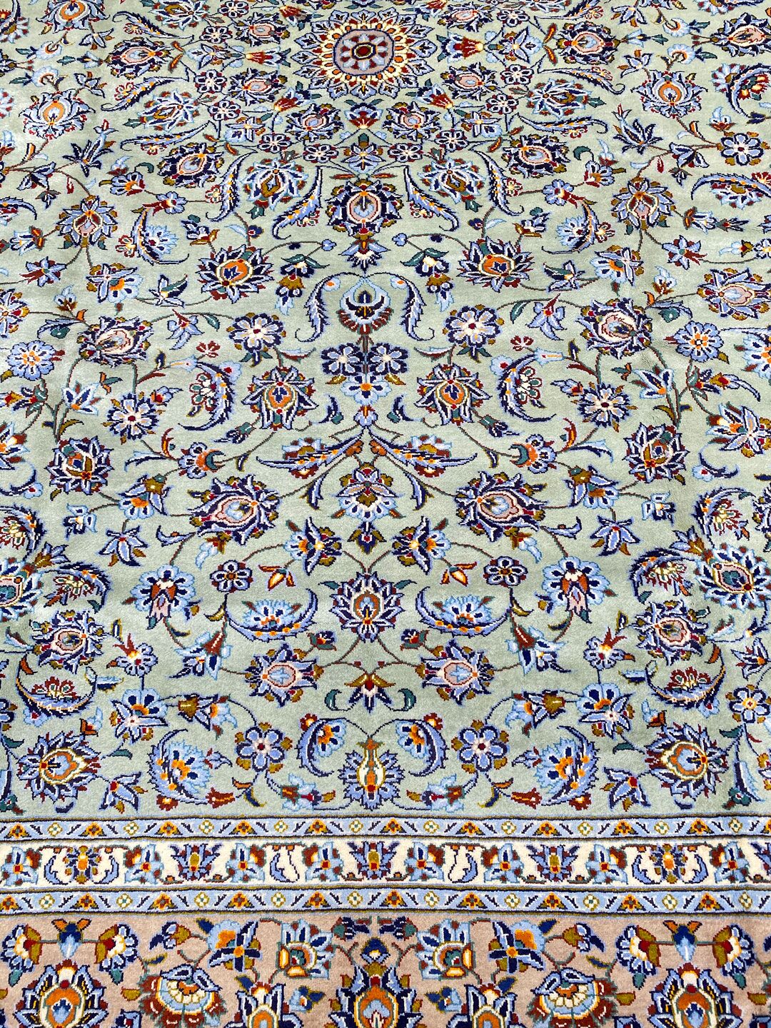 4x3M Pistachio Tone Persian Kashan - Image 4