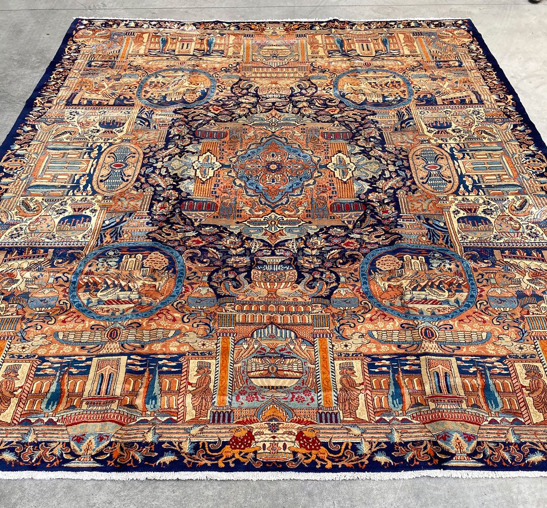 Antique Achaemenid Kashmar Rug - Image 5