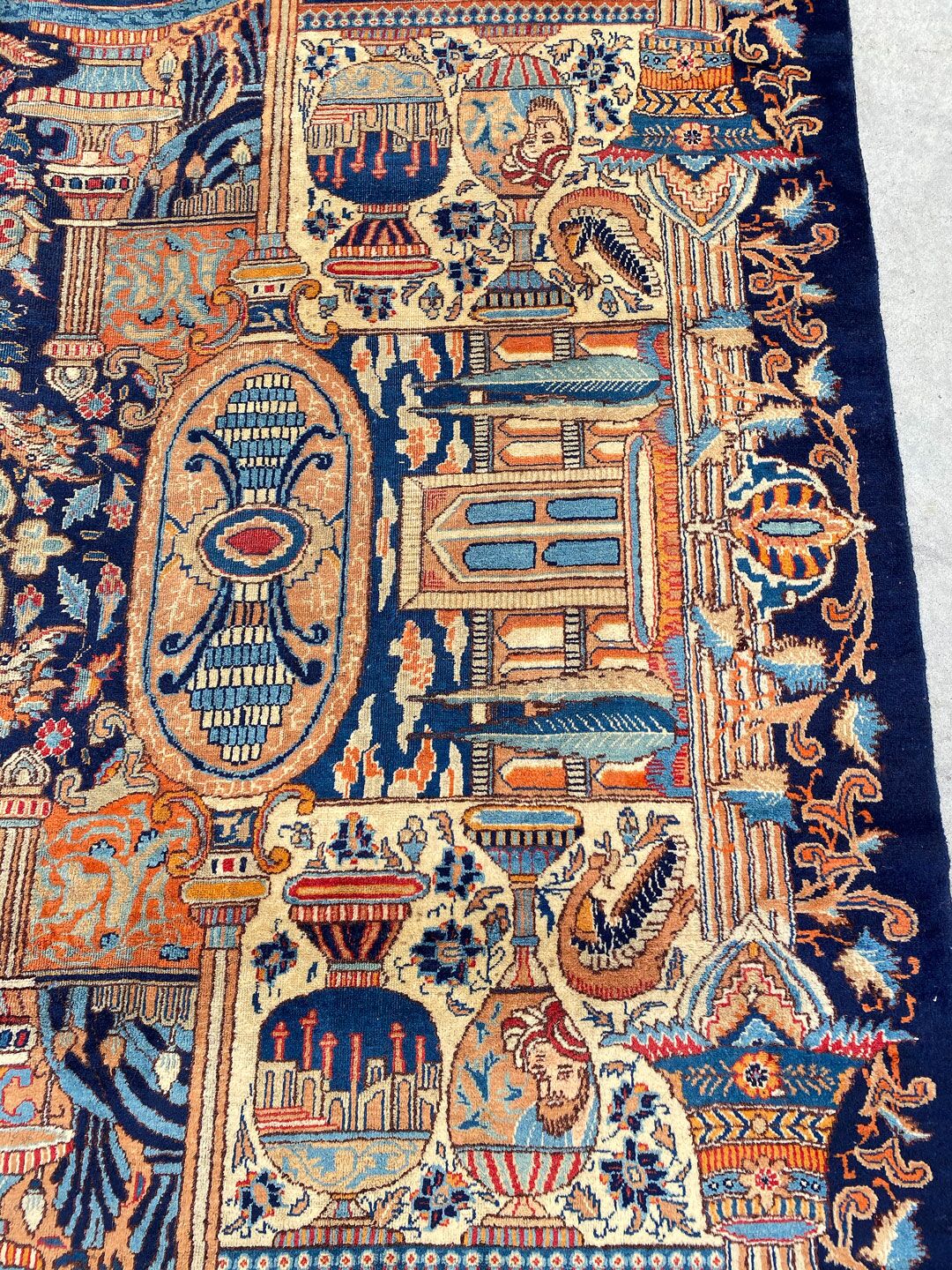 Antique Achaemenid Kashmar Rug - Image 8