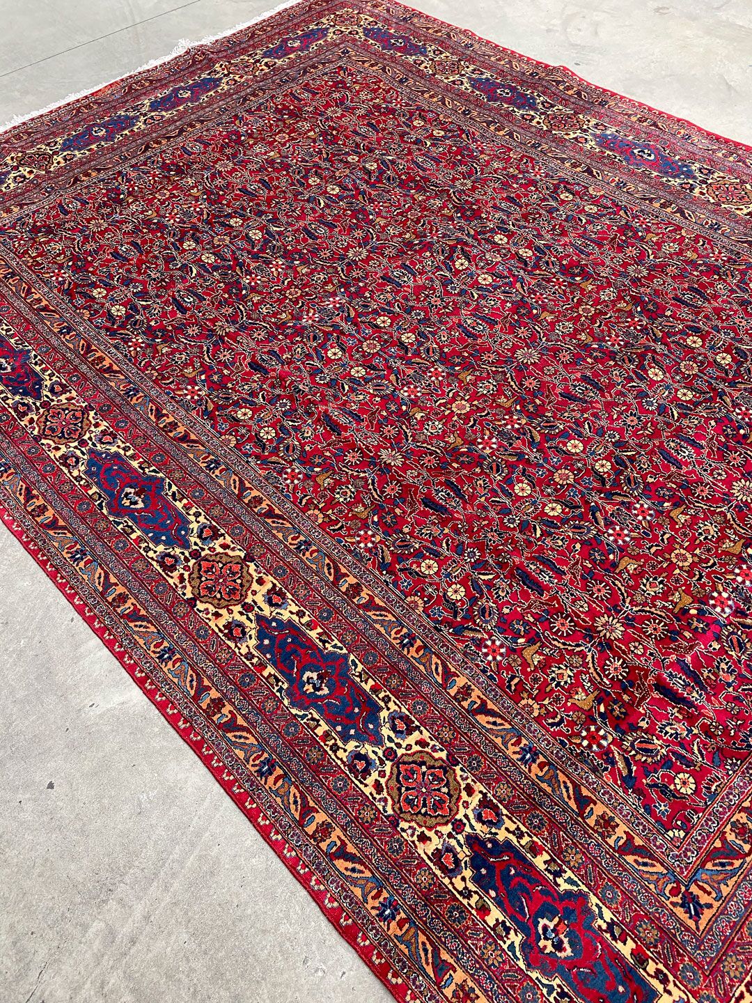 Antique And Signed Mashad Persian Rug - Image 5