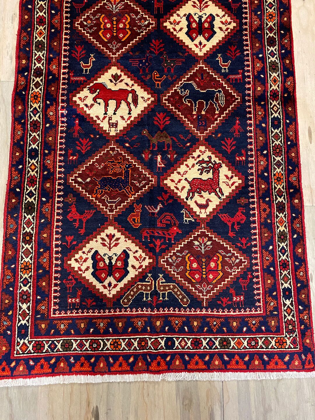 2.2x0.9M Pictorial Hamedan Persian Runner - Image 2
