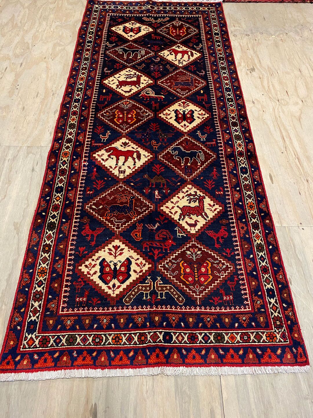 2.2x0.9M Pictorial Hamedan Persian Runner - Image 3