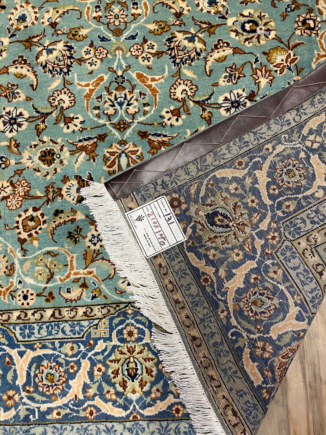 2.1x1.4M Antique Pistachio Tone Persian Kashan Rug - Image 6