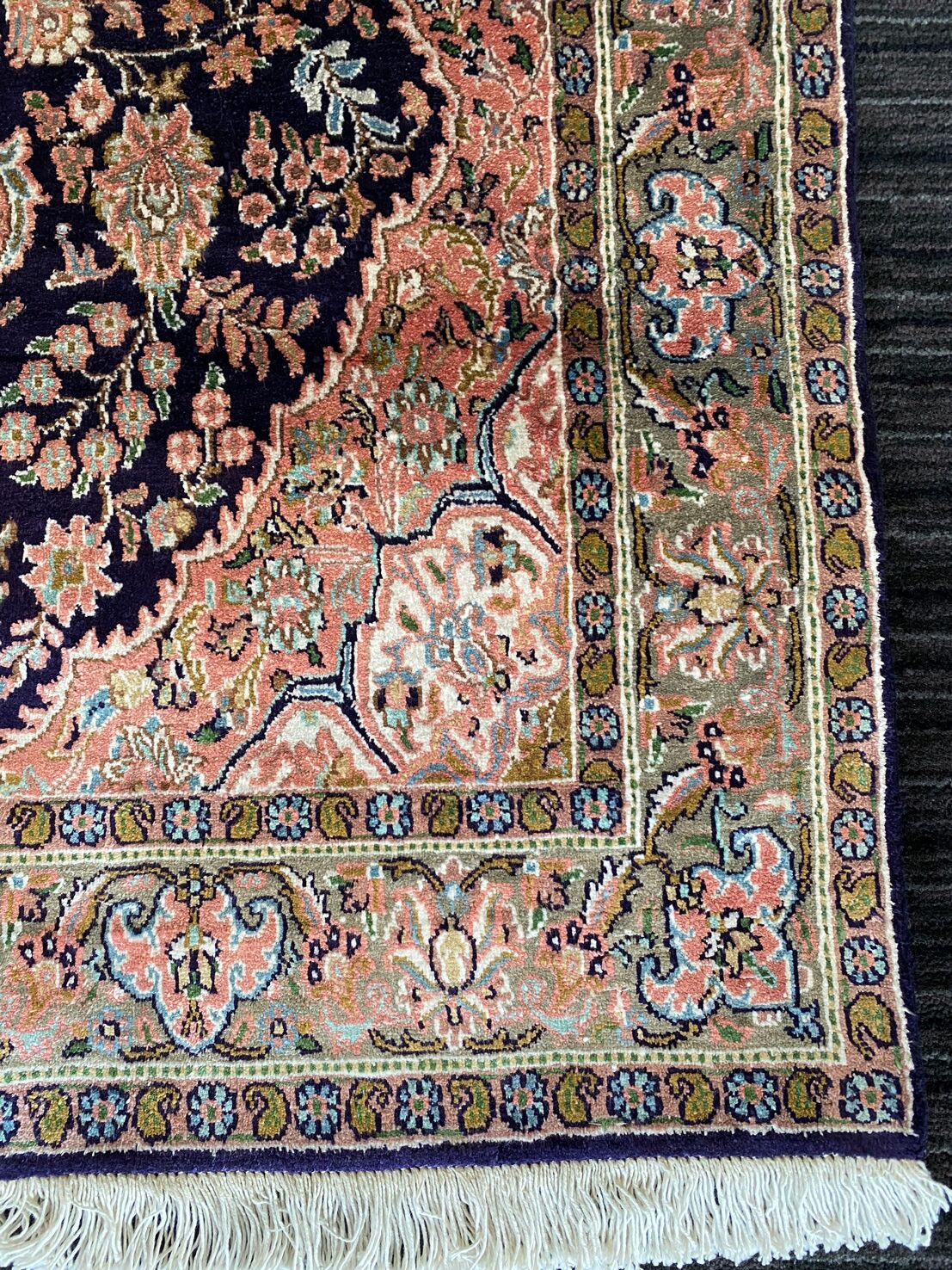 1.7x1M Pure Silk Qom Persian Rug - Image 5