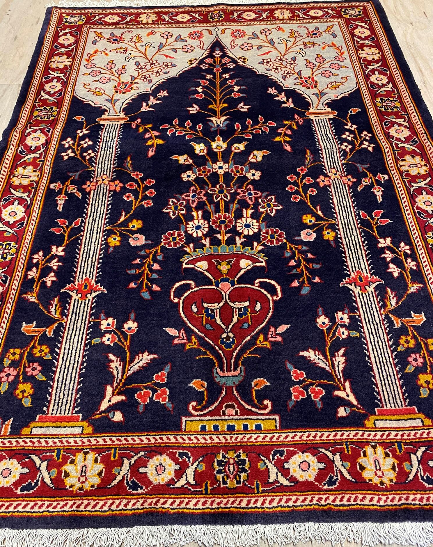 1.6x1.1M Tree Of Life Persian Rug - Image 3