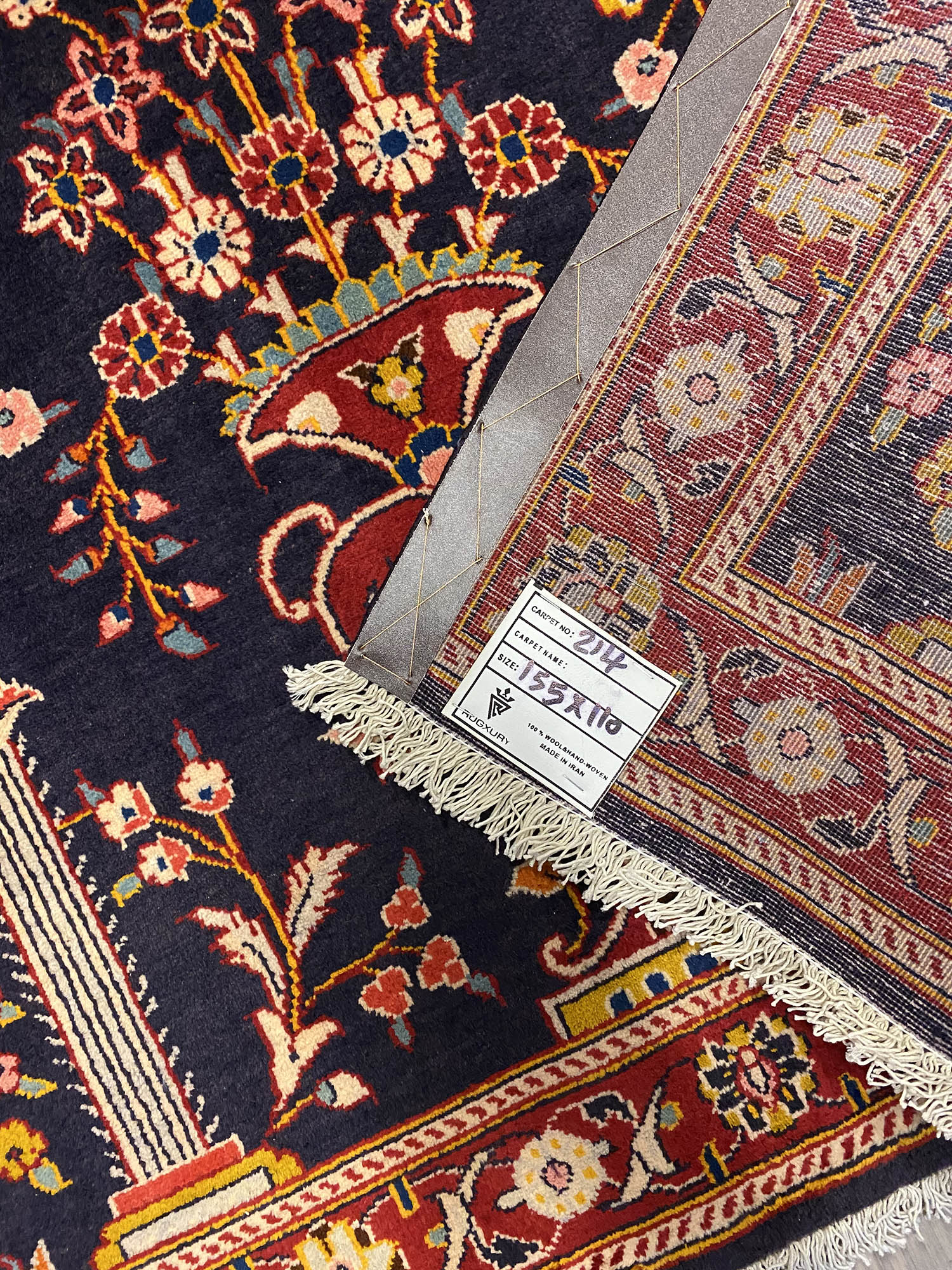 1.6x1.1M Tree Of Life Persian Rug - Image 2