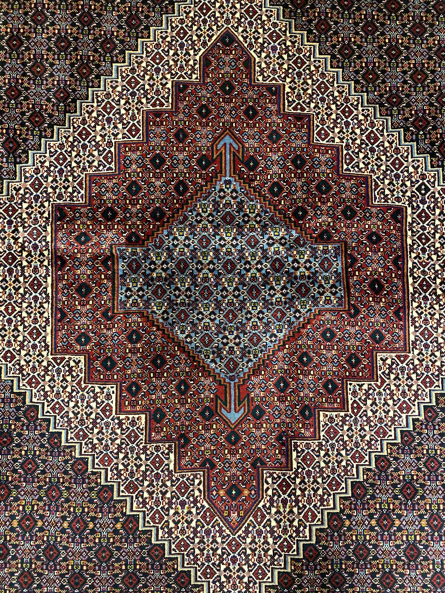 1.6x1.2M Kurdish Senneh Bijar Rug - Image 3